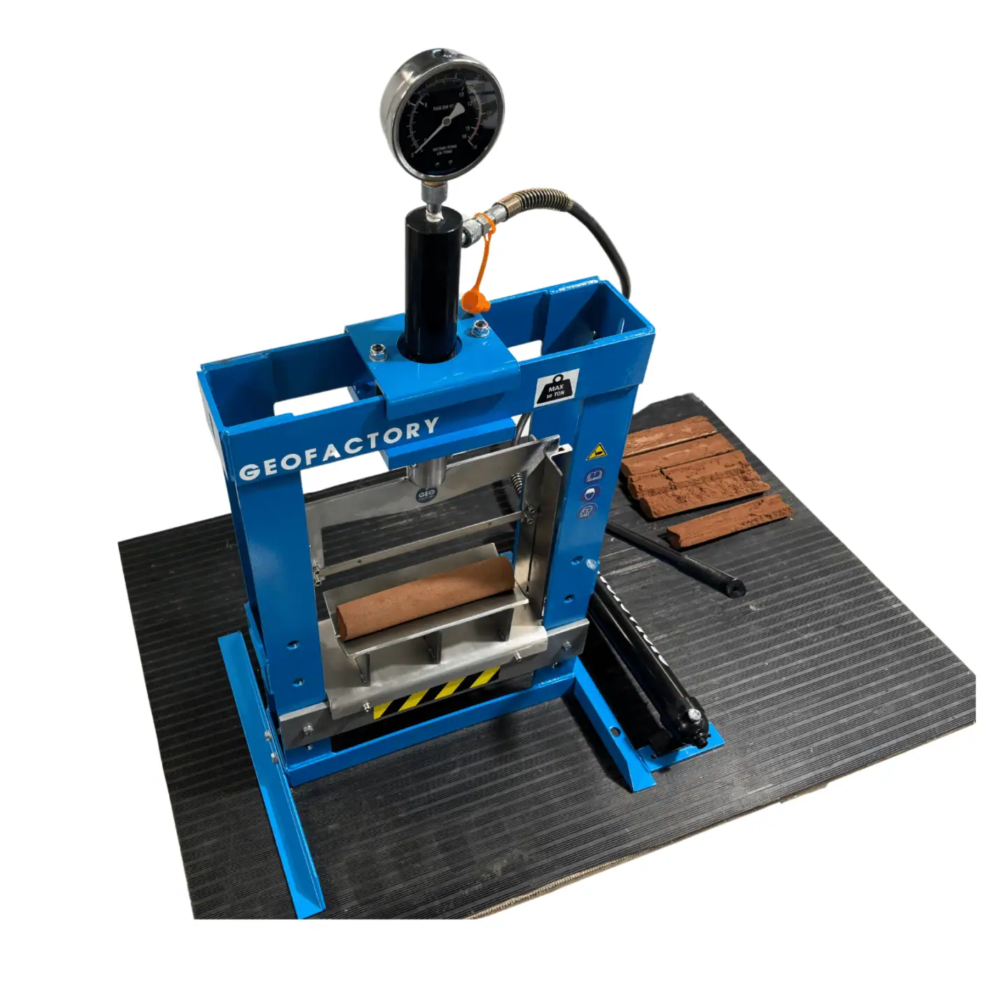 GeoFactory Hydraulic Soft Core Splitter for drill core slabbing